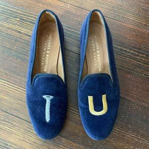 Stubbs and Wooten Blue Screw Loafers Size 7 1/2